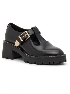 Vince Camuto Black Leather Mary Jane